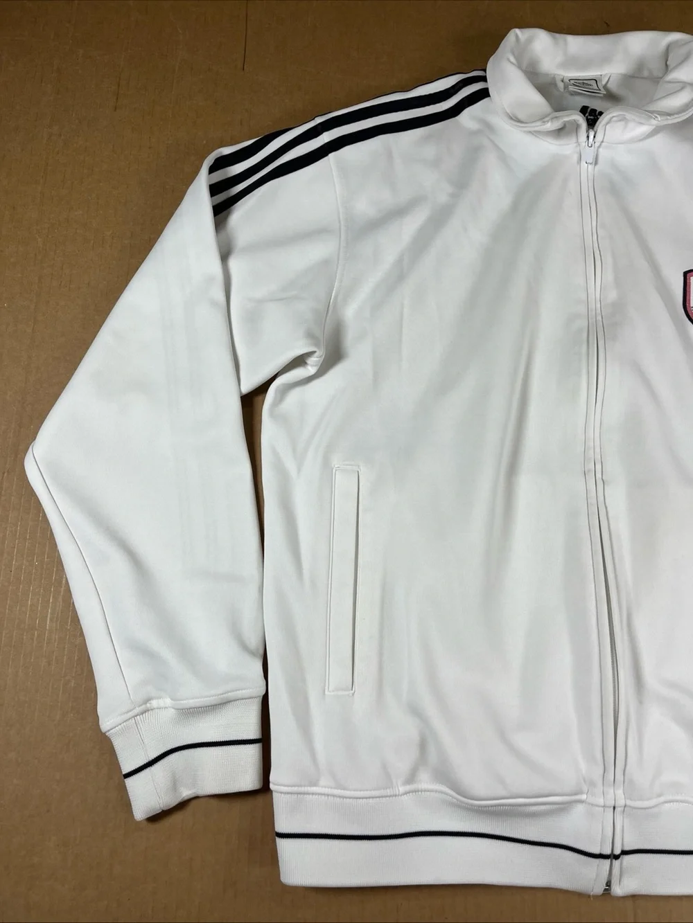 VTG Adidas 2006 FIFA World Cup Germany Koln Track Jacket Mens L White Zip Soccer